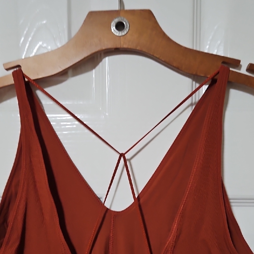 Nike Burnt Orange Yoga Jumpsuit - Picture 11 of 16